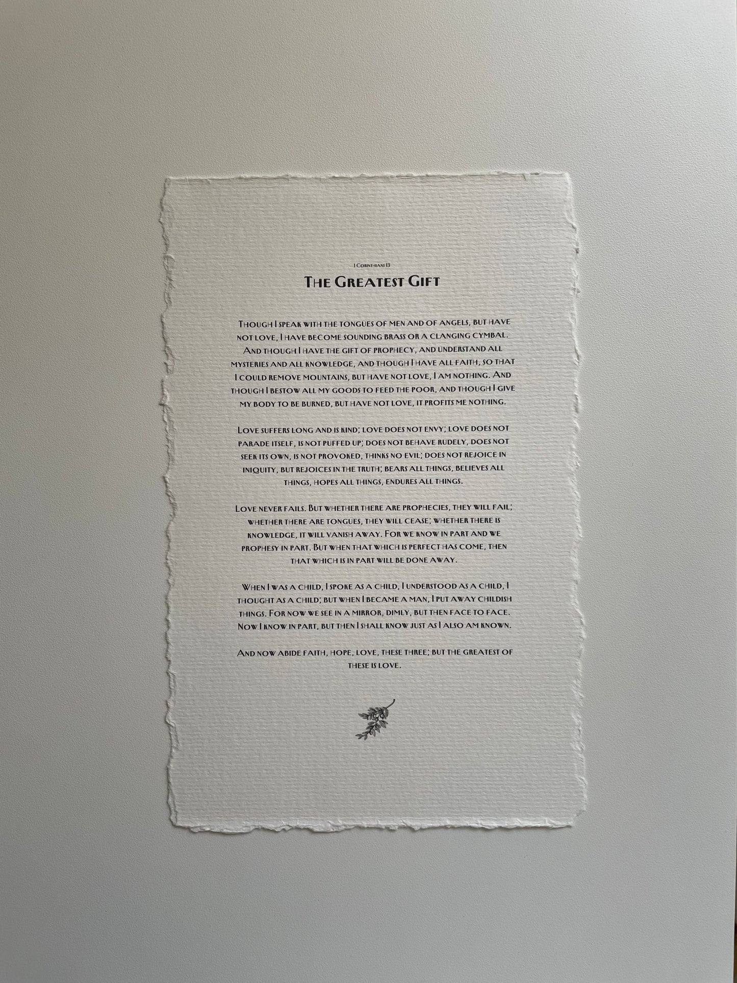 The Greatest Gift | 1 Corinthians 13 Print